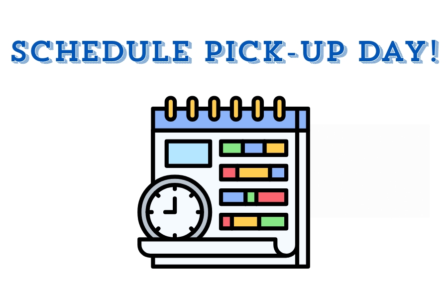 graphic of schedule with a clock